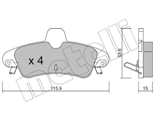 METELLI 22-0143-1 Brake pad set, disc brake