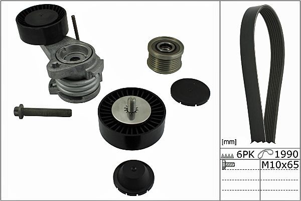 HEPU 20-1857 V-ribbed belt set