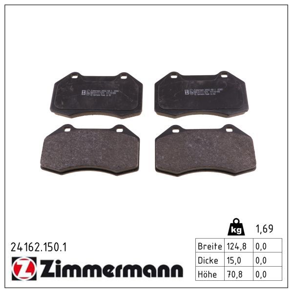 ZIMMERMANN 24162.150.1 Brake pad set, disc brake