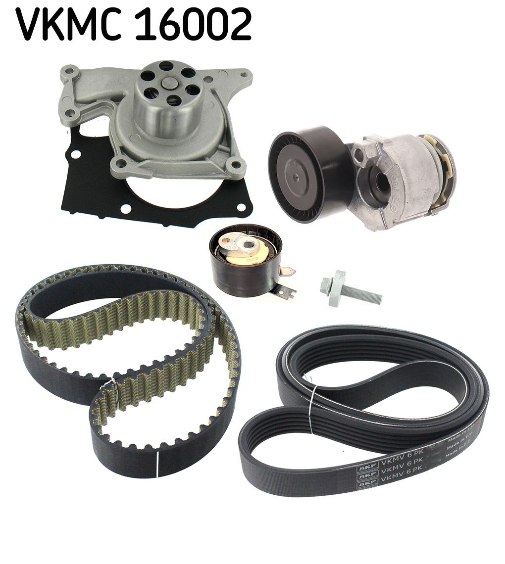 Water Pump + Timing/V-ribbed Belt Set