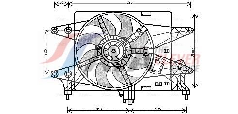 AVA CLEVER CHOICE FT7560 Fan, engine cooling