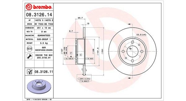 MAGNETI MARELLI 360406021000 Brake disc