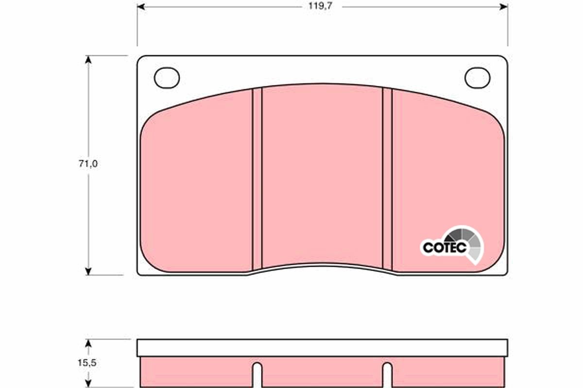 TRW GDB585 Brake pad set, disc brake