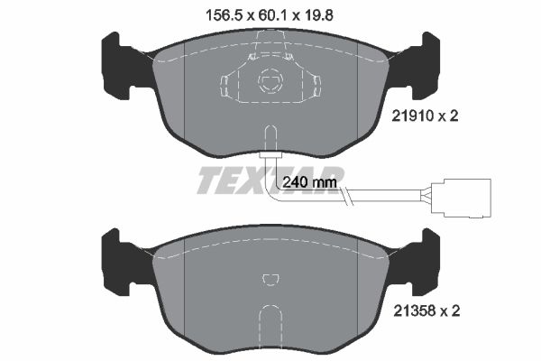 TEXTAR 2191003 Brake pad set, disc brake