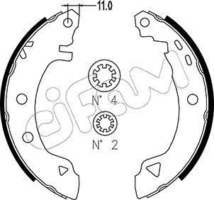 CIFAM 153-002 Brake shoe set