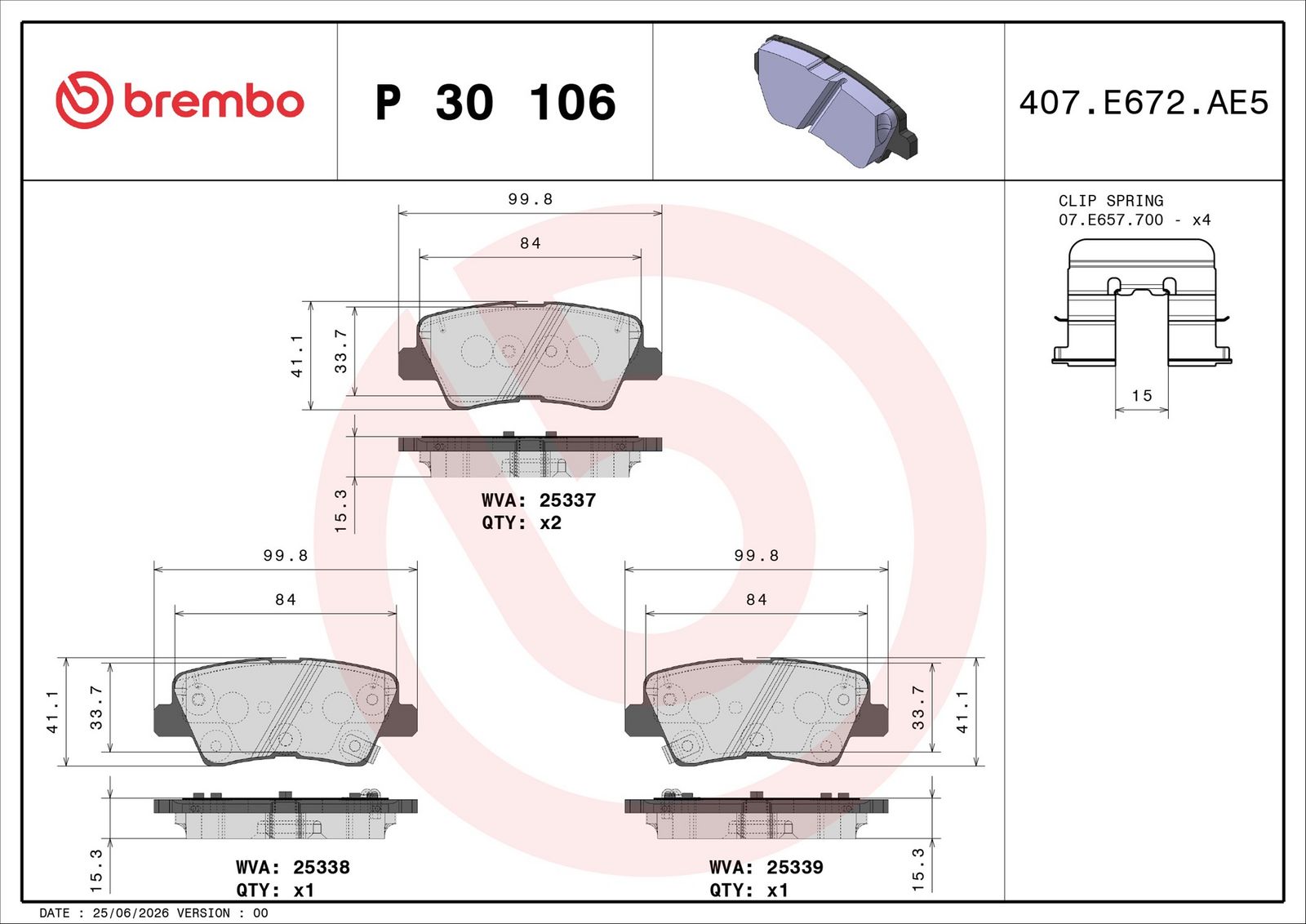 Brake Pad Set, disc brake-1