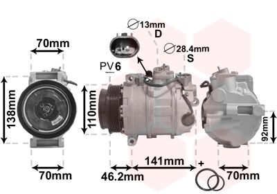 VAN WEZEL 3000K091 Compressor, air conditioning