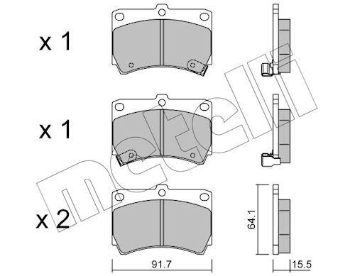 METELLI 22-0196-0 Brake pad set, disc brake