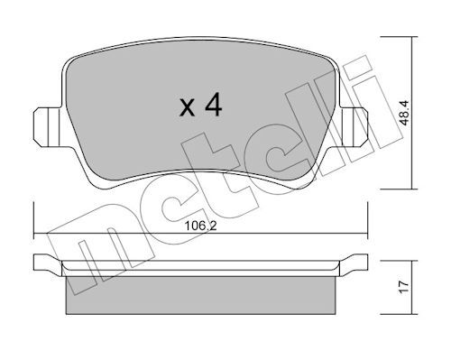 METELLI 22-0676-0 Brake pad set, disc brake