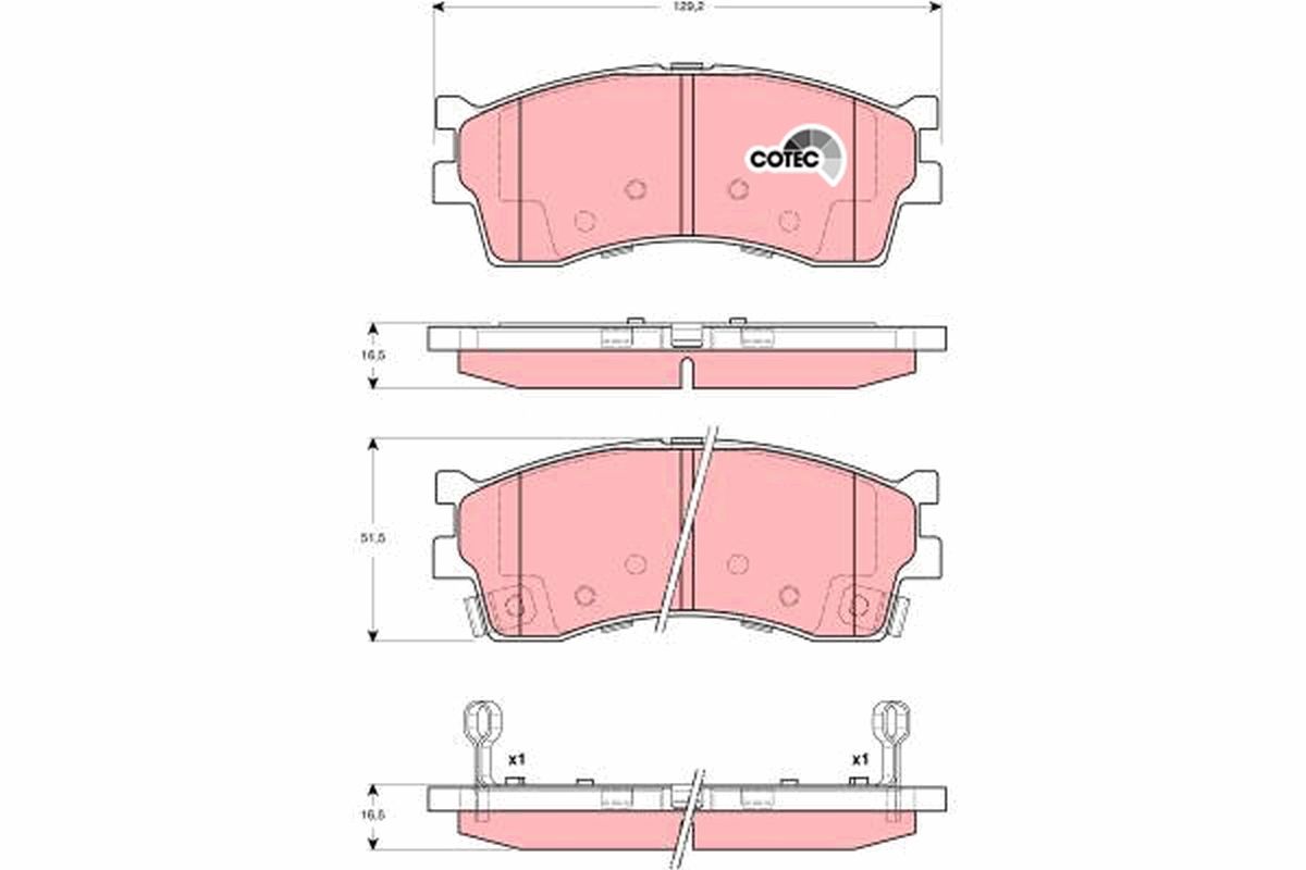 TRW GDB3285 Brake pad set, disc brake