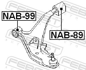 Mounting, control/trailing arm-1