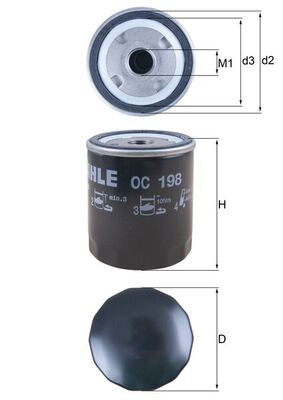 KNECHT OC 198 Oil filter