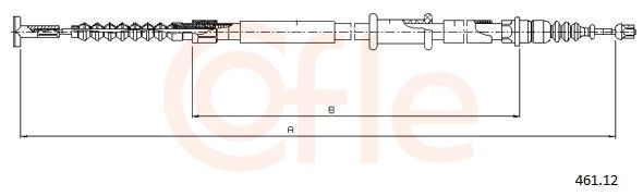 COFLE 461.12 Cable pull, parking brake