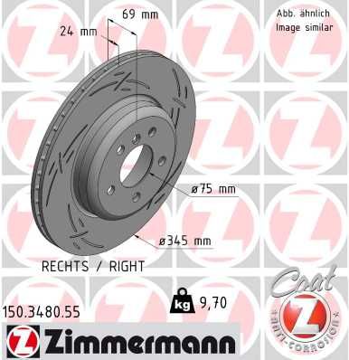 ZIMMERMANN 150.3480.55 Brake disc