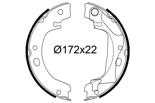 VALEO 564239 Brake shoe set