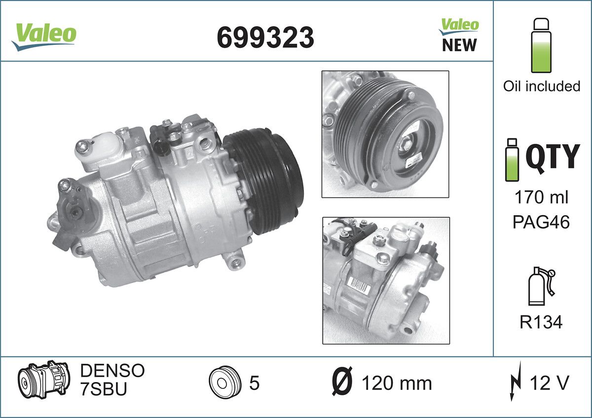 VALEO 699323 Compressor, air conditioning