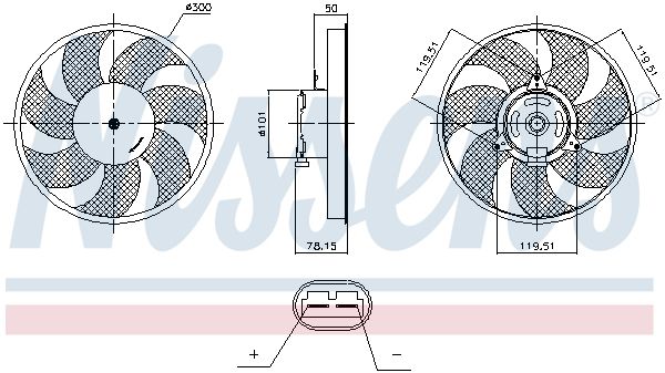 NISSENS 850220 Fan, engine cooling