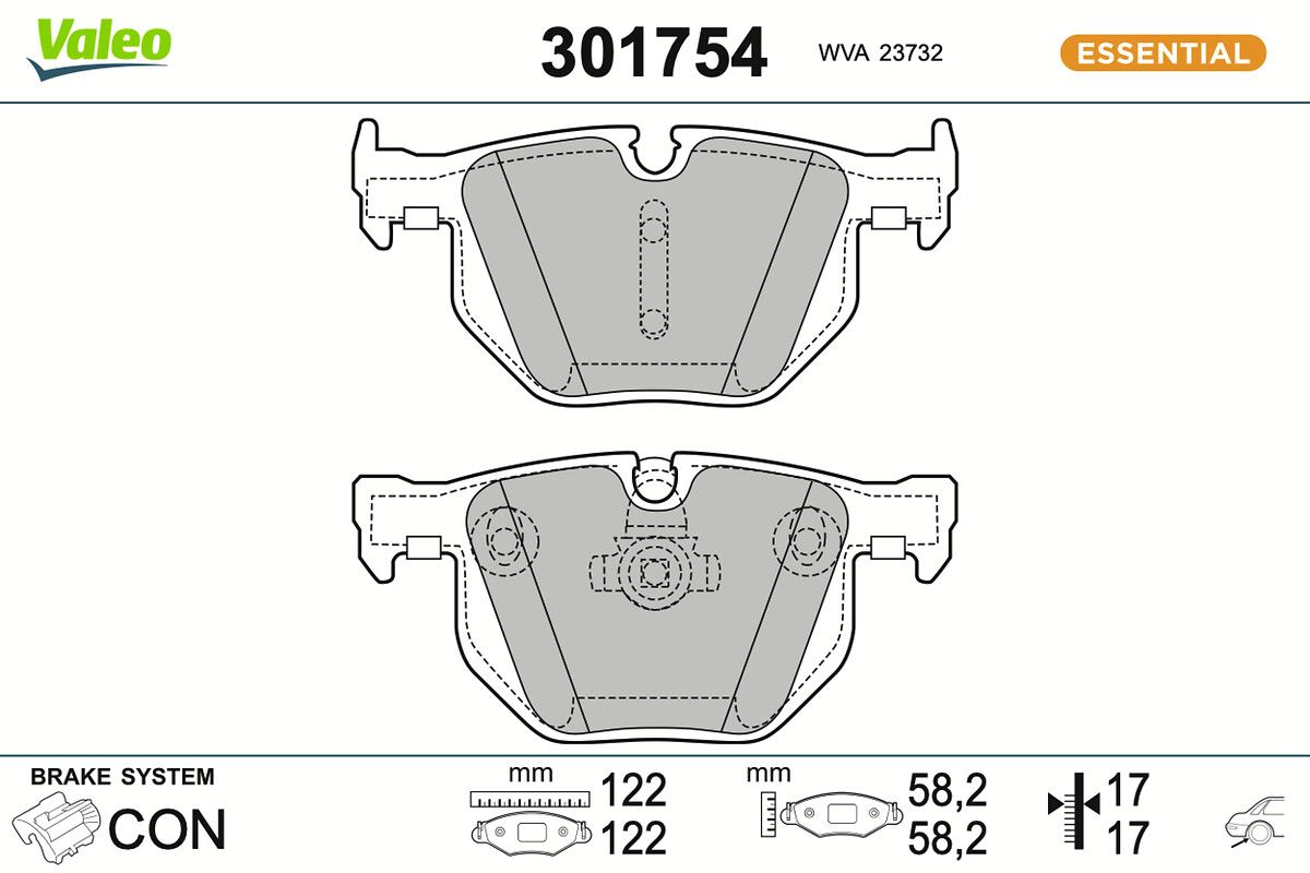 VALEO 301754 Brake pad set, disc brake