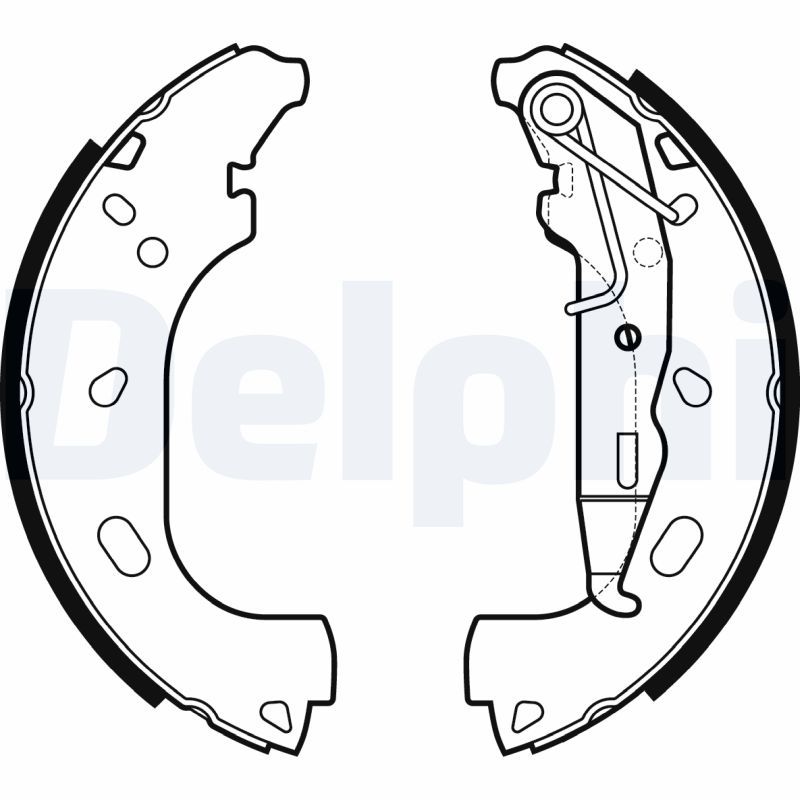DELPHI LS2167 Brake shoe set
