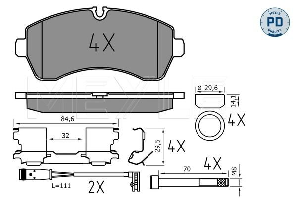Brake Pad Set, disc brake-1