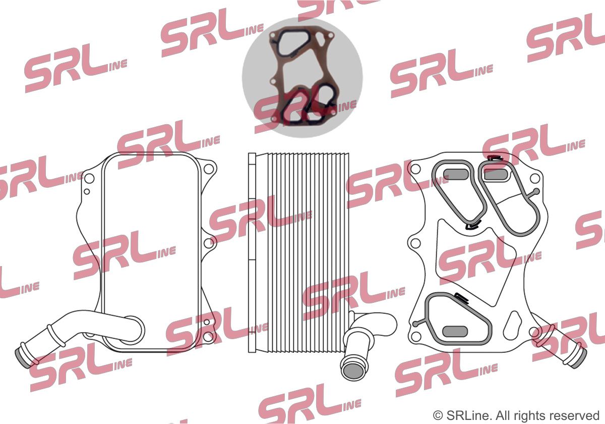 SRLINE 50D1L8-3 Oil cooler, engine oil