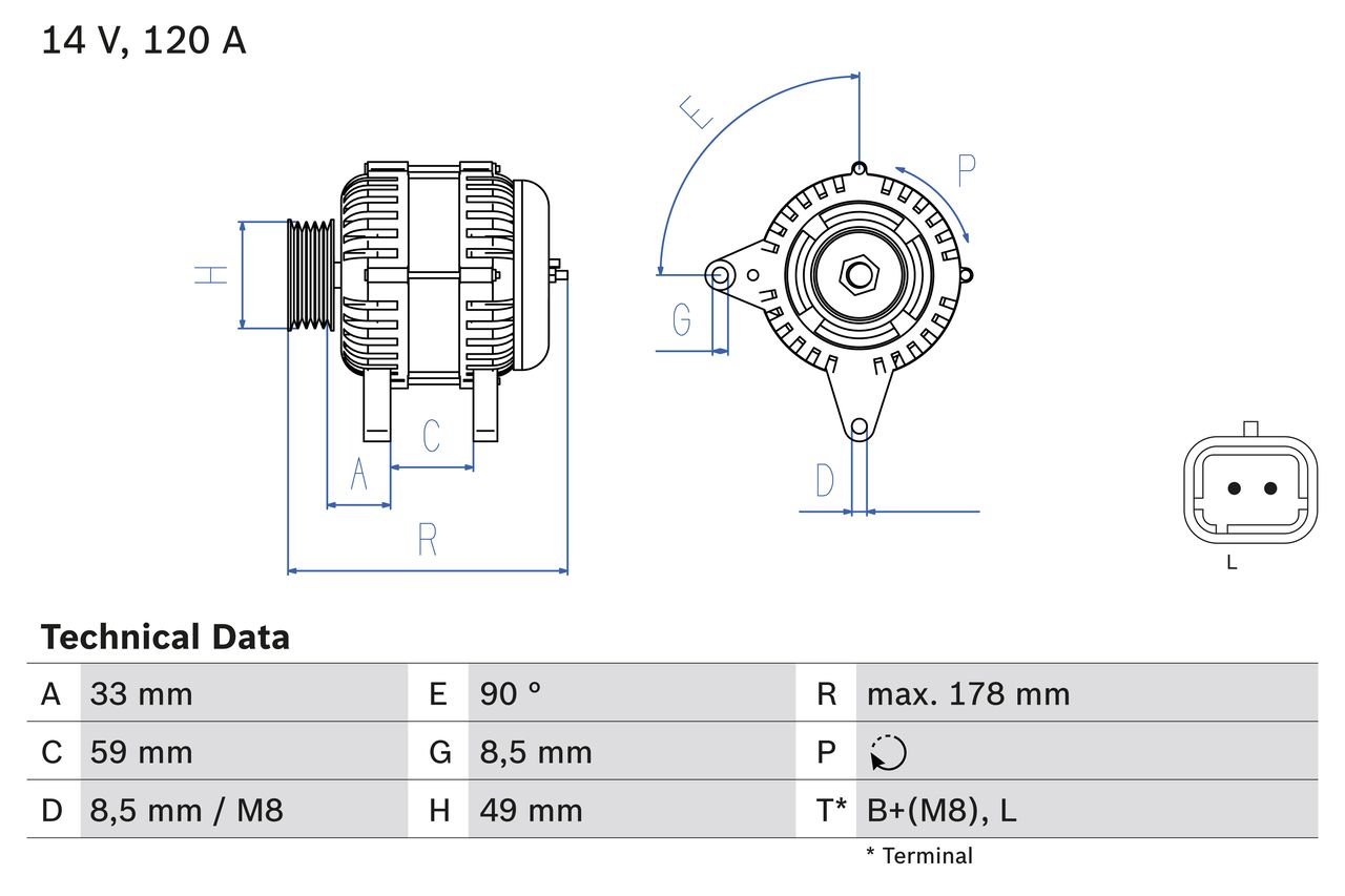 BOSCH 0 986 045 241 Alternator