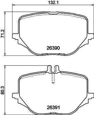 HELLA 8DB 355 041-121 Brake pad set, disc brake