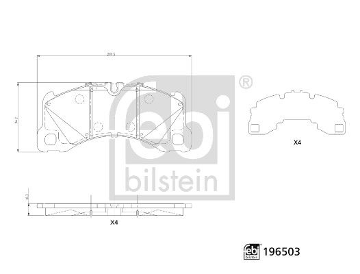 FEBI BILSTEIN 196503 Brake pad set, disc brake