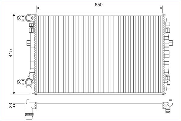 VALEO 701129 Radiator, engine cooling