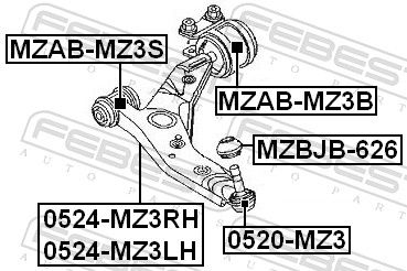 Mounting, control/trailing arm-1