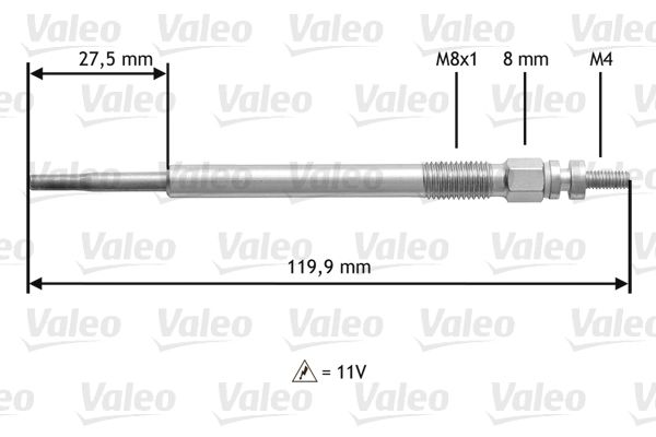 VALEO 345123 Glow plug