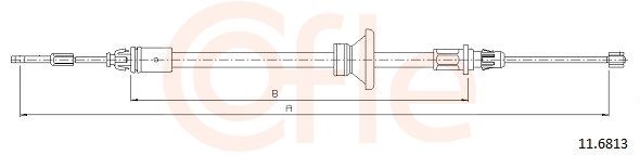 COFLE 11.6813 Cable pull, parking brake