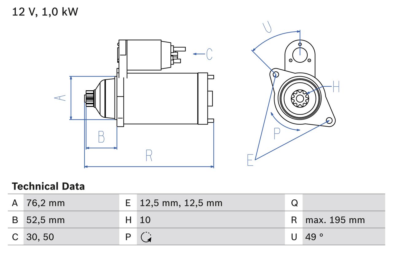 BOSCH 0 986 020 220 Starter