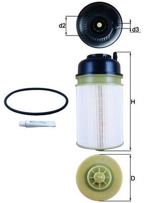 MAHLE KX 406D Fuel filter