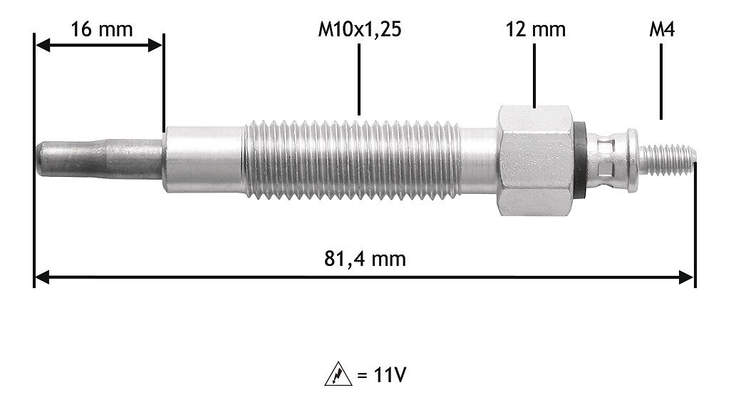 VALEO 345186 Glow plug