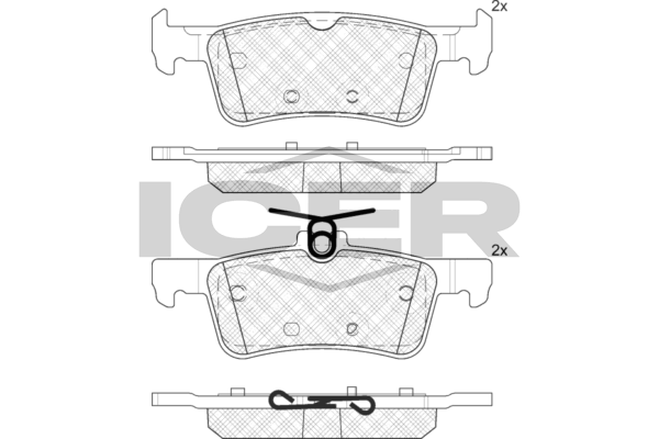 ICER 182174-208 Brake pad set, disc brake