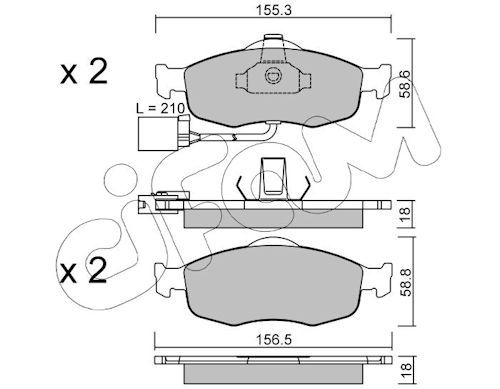 CIFAM 822-146-1 Brake pad set, disc brake