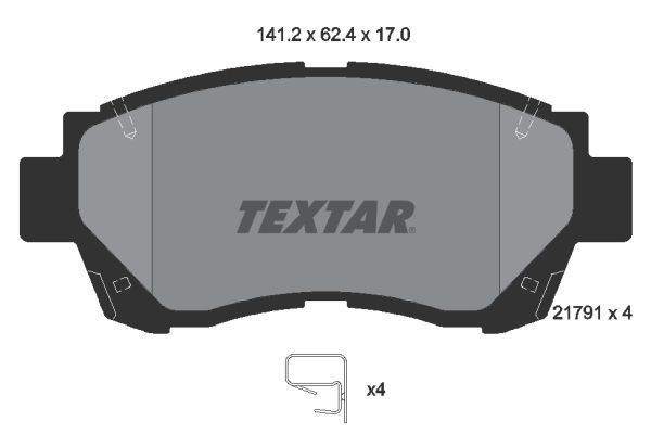 TEXTAR 2179101 Brake pad set, disc brake