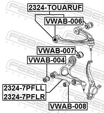 Mounting, control/trailing arm-1