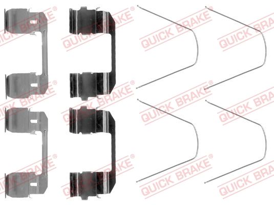 QUICK BRAKE 109-1743 Priedų komplektas, diskinių stabdžių trinkelės