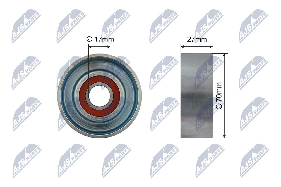 NTY RNK-HD-026 Tensioner pulley, v-ribbed belt