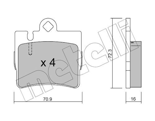 METELLI 22-0597-0 Brake pad set, disc brake