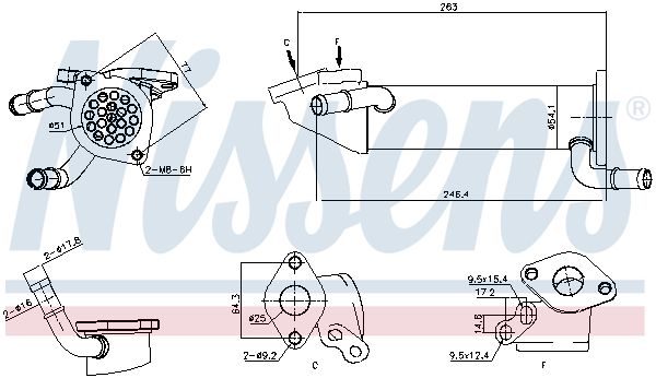 NISSENS 989282 Cooler, exhaust gas recirculation