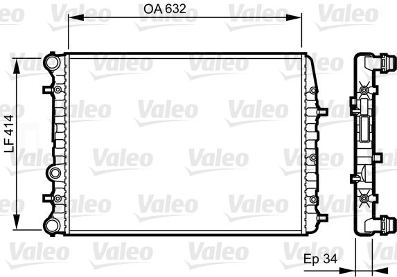 VALEO 732864 Radiator, engine cooling