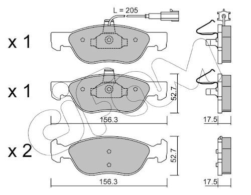 CIFAM 822-082-0 Brake pad set, disc brake