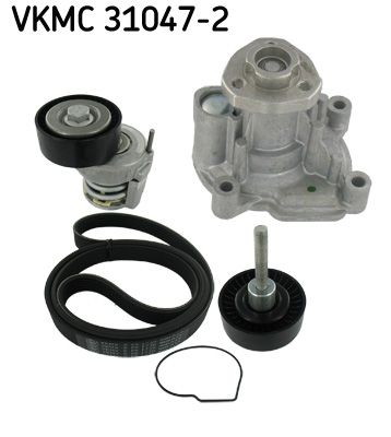 SKF VKMC 31047-2 Water pump + v-ribbed belt kit