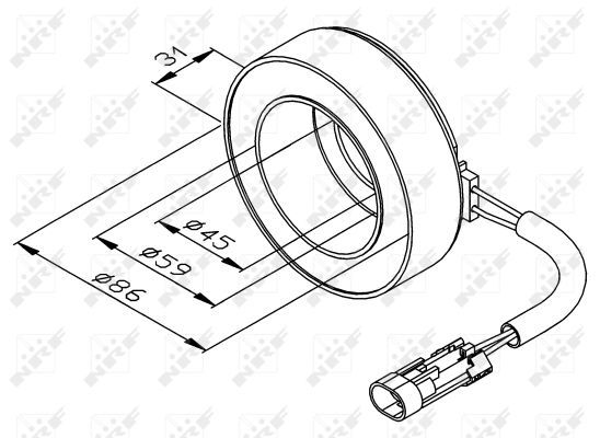 Coil, magnetic clutch (compressor)-4