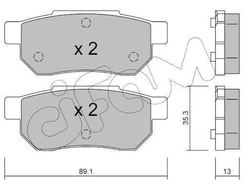 CIFAM 822-170-0 Brake pad set, disc brake