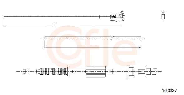 COFLE 10.0387 Accelerator cable