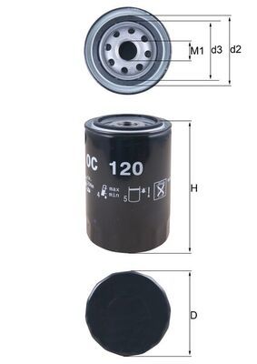 KNECHT OC 120 Oil filter